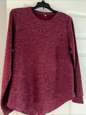 belk Marled Crewneck Sweatshirt in Burgundy